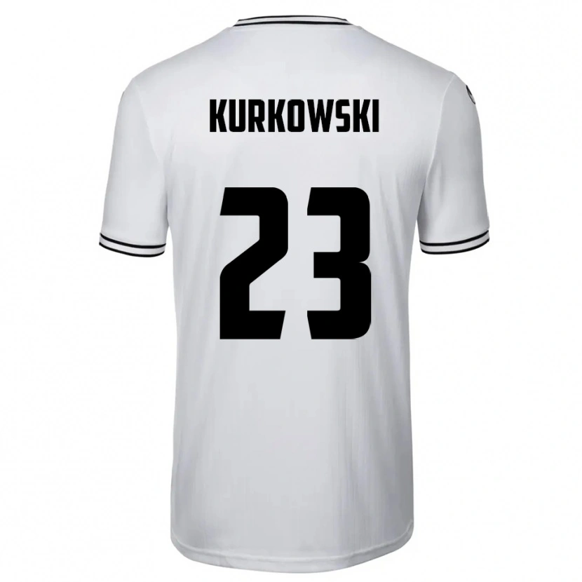 Danxen Homem Camisola Hannes Kurkowski #23 Branco Preto Principal 2025/26 Camisa