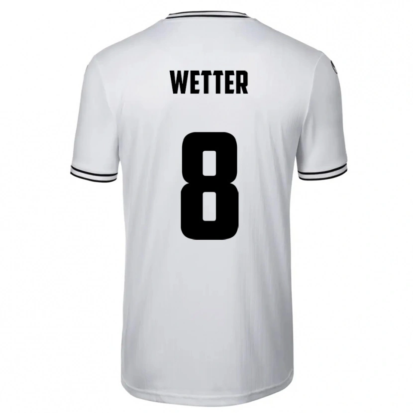 Danxen Homem Camisola Samuel Wetter #8 Branco Preto Principal 2025/26 Camisa