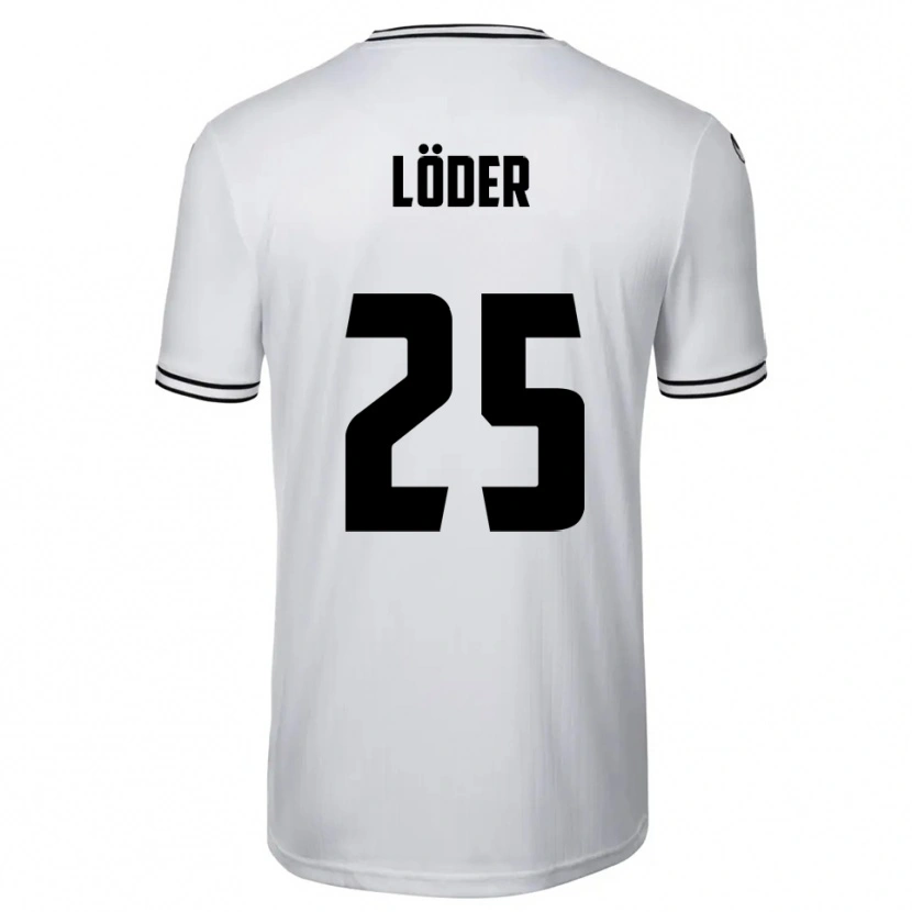 Danxen Homem Camisola Elias Löder #25 Branco Preto Principal 2025/26 Camisa