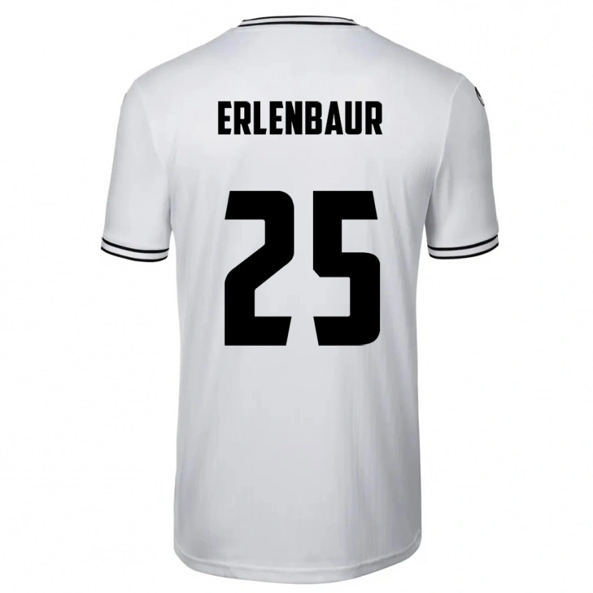 Danxen Homem Camisola Johannes Erlenbaur #25 Branco Preto Principal 2025/26 Camisa