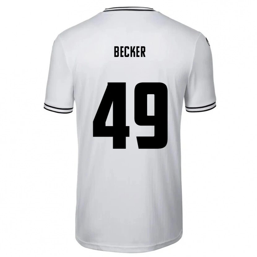 Danxen Homem Camisola André Becker #49 Branco Preto Principal 2025/26 Camisa