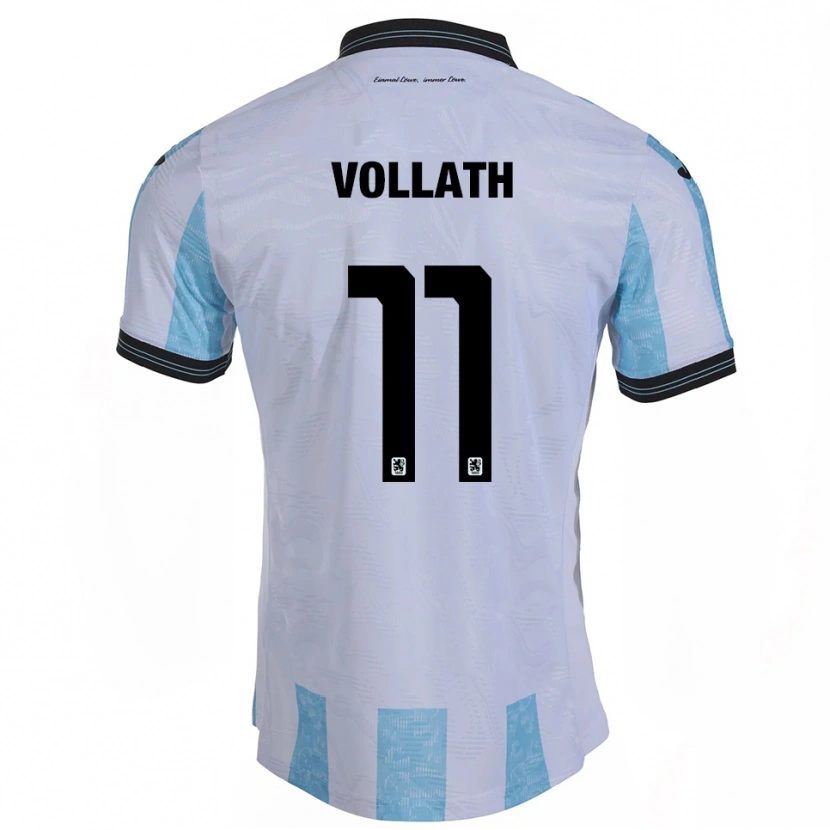 Danxen Homem Camisola René Vollath #11 Branco Azul Celeste Principal 2025/26 Camisa