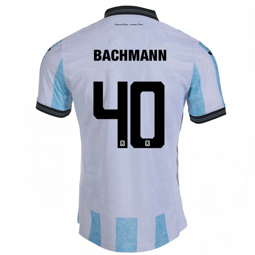 Danxen Homem Camisola Paul Bachmann #40 Branco Azul Celeste Principal 2025/26 Camisa