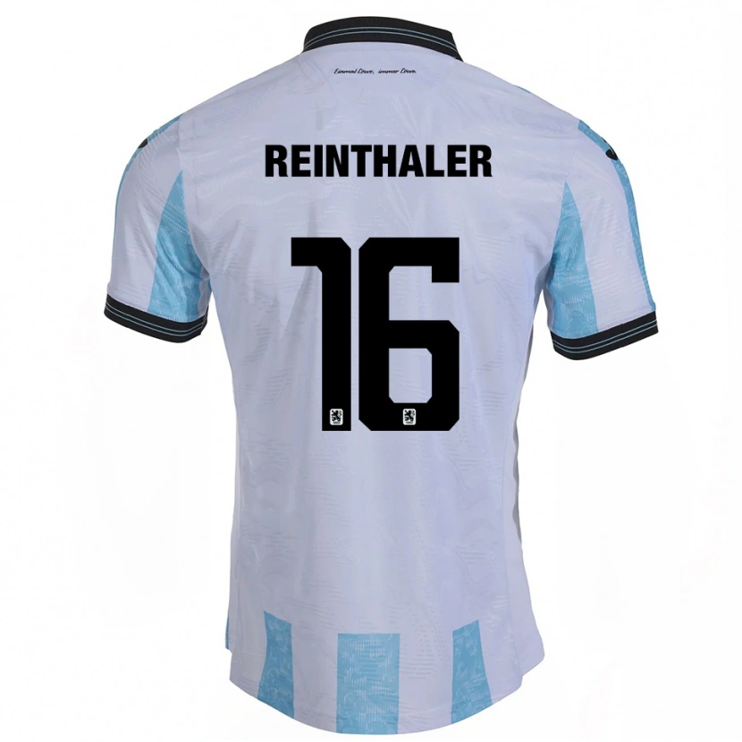 Danxen Homem Camisola Max Reinthaler #16 Branco Azul Celeste Principal 2025/26 Camisa