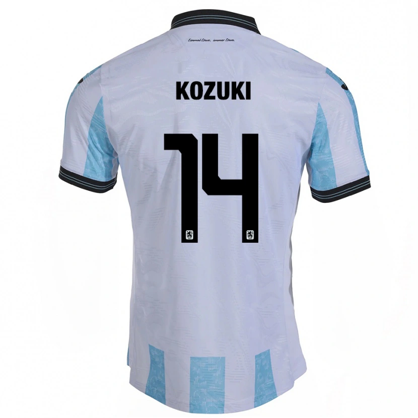 Danxen Homem Camisola Soichiro Kozuki #14 Branco Azul Celeste Principal 2025/26 Camisa