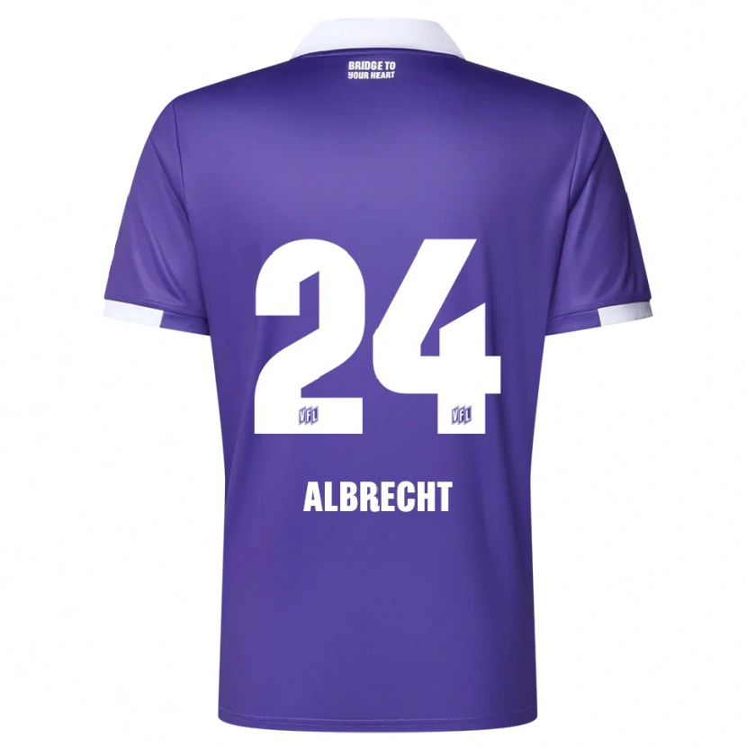 Danxen Homem Camisola Fabian Albrecht #24 Roxo Branco Principal 2025/26 Camisa