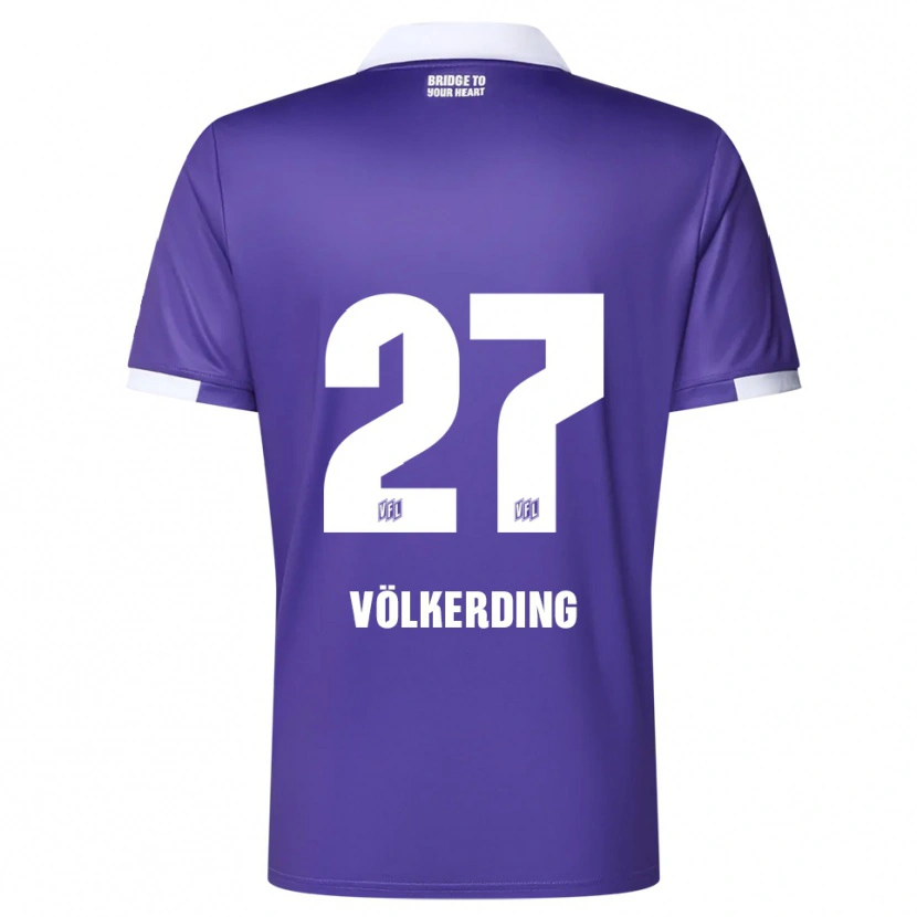 Danxen Homem Camisola Jakob Völkerding #27 Roxo Branco Principal 2025/26 Camisa