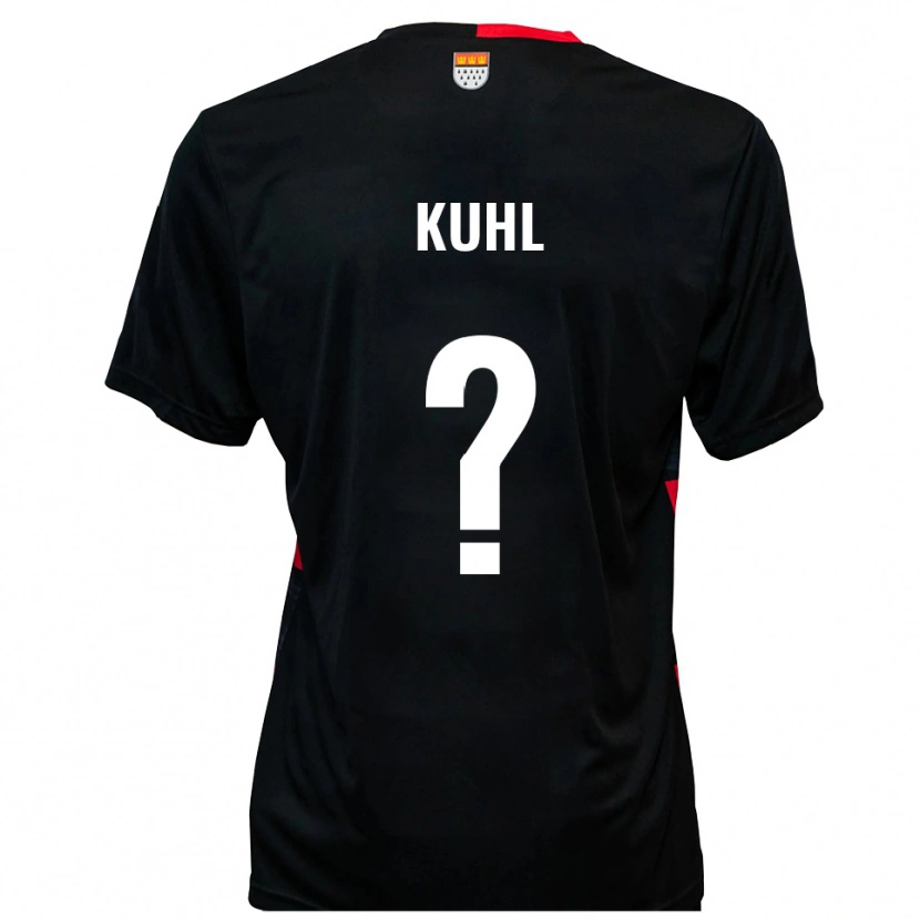 Danxen Homem Camisola Jasmin Kuhl #0 Preto Vermelho Principal 2025/26 Camisa