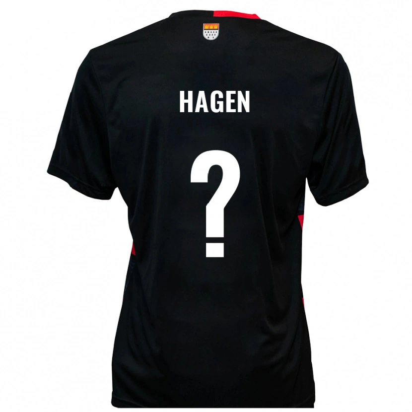 Danxen Homem Camisola Jacqueline Katharina Hagen #0 Preto Vermelho Principal 2025/26 Camisa