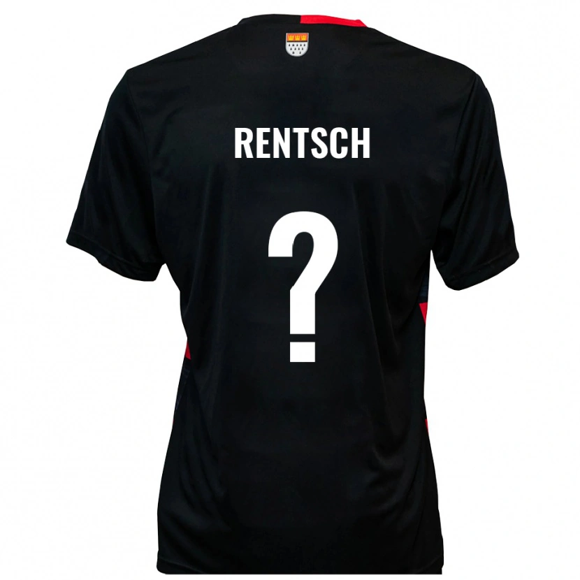 Danxen Homem Camisola Sophie Rentsch #0 Preto Vermelho Principal 2025/26 Camisa