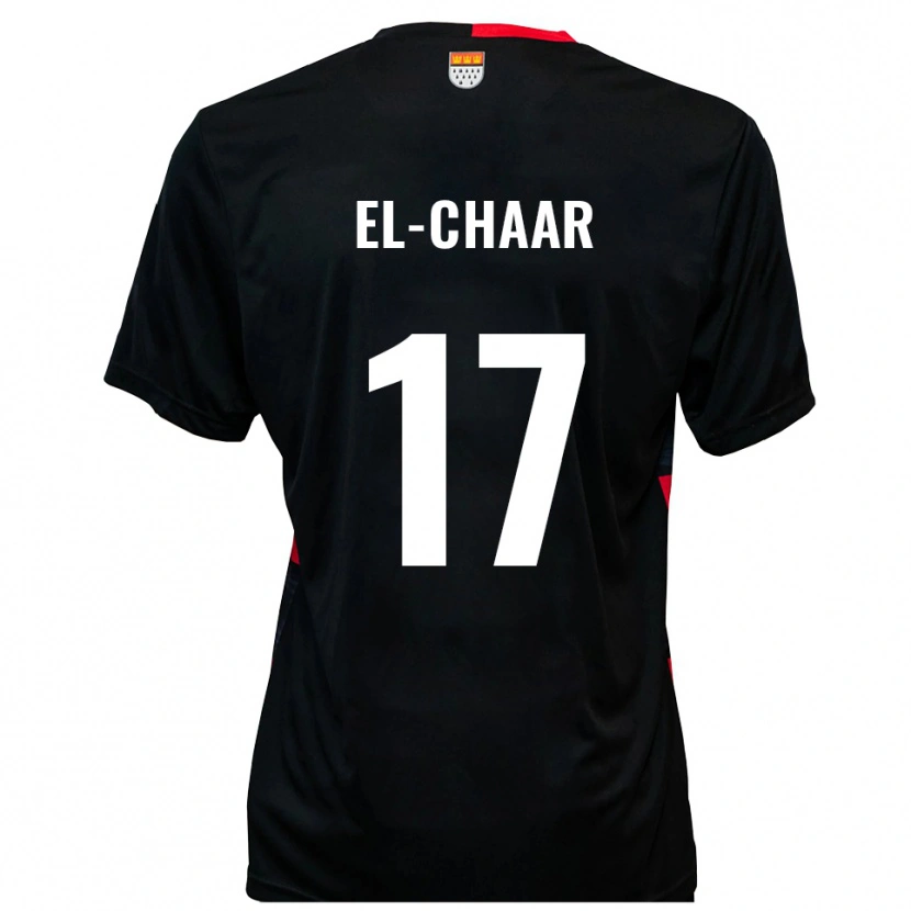Danxen Homem Camisola Aboubaker El-Chaar #17 Preto Vermelho Principal 2025/26 Camisa
