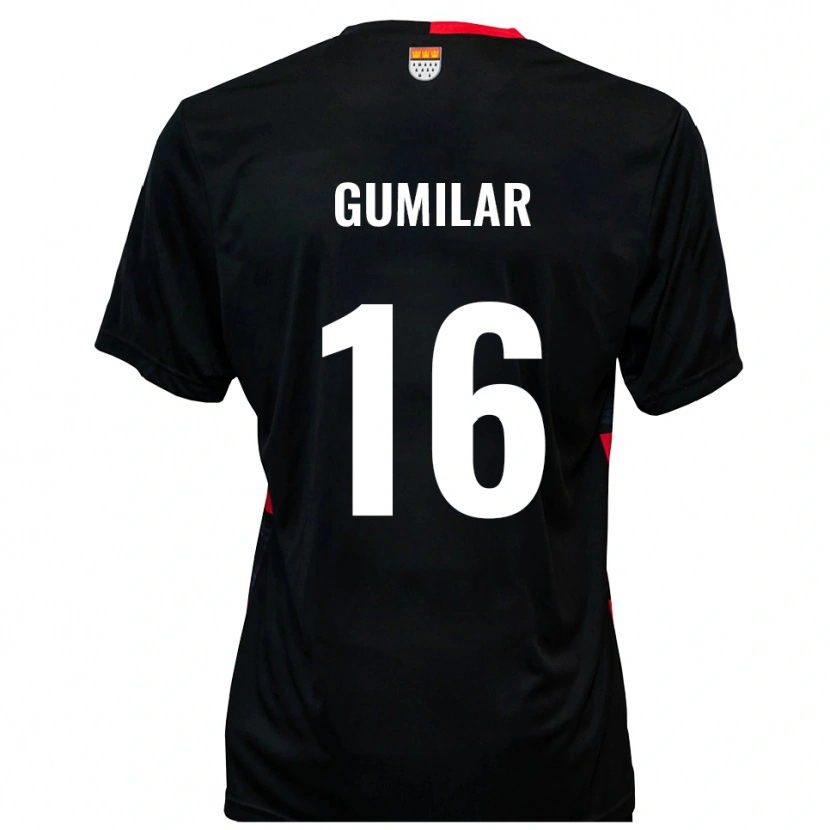 Danxen Homem Camisola Jonas Gumilar #16 Preto Vermelho Principal 2025/26 Camisa