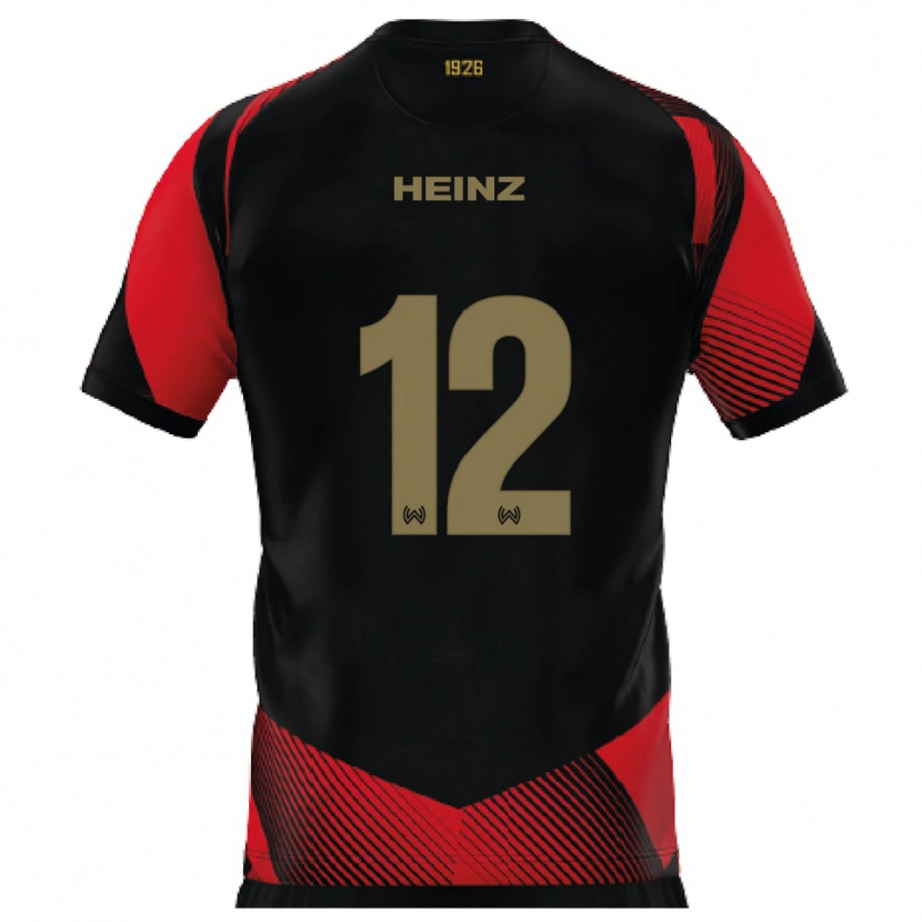 Danxen Homem Camisola Lewin Heinz #12 Preto Vermelho Principal 2025/26 Camisa