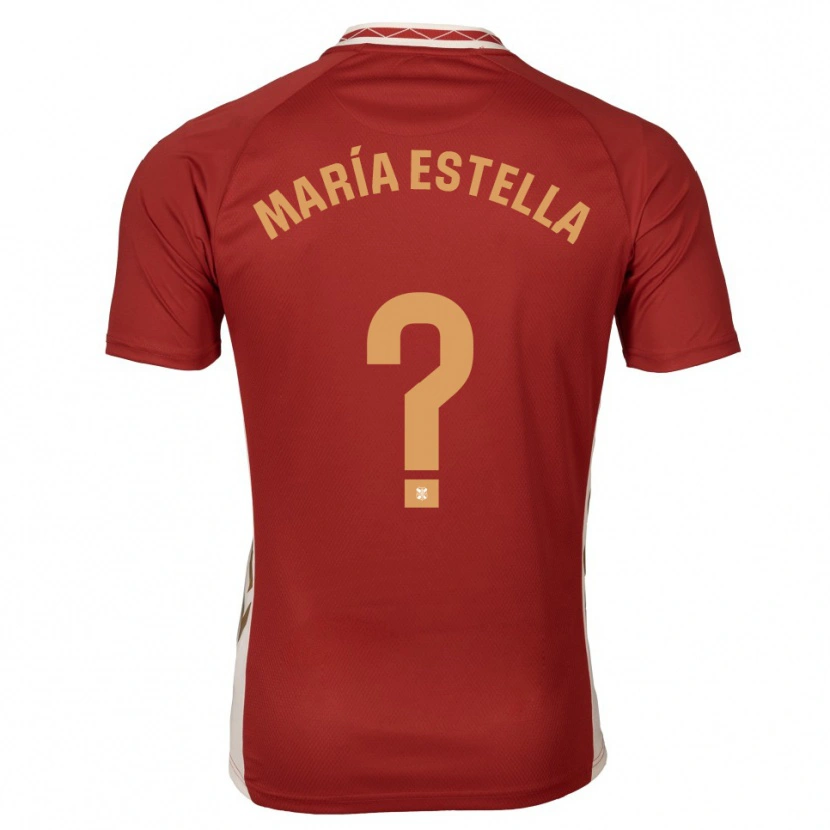 Danxen Homem Camisola María Estella Del Valle #0 Borgonha Dourado Alternativa 2025/26 Camisa