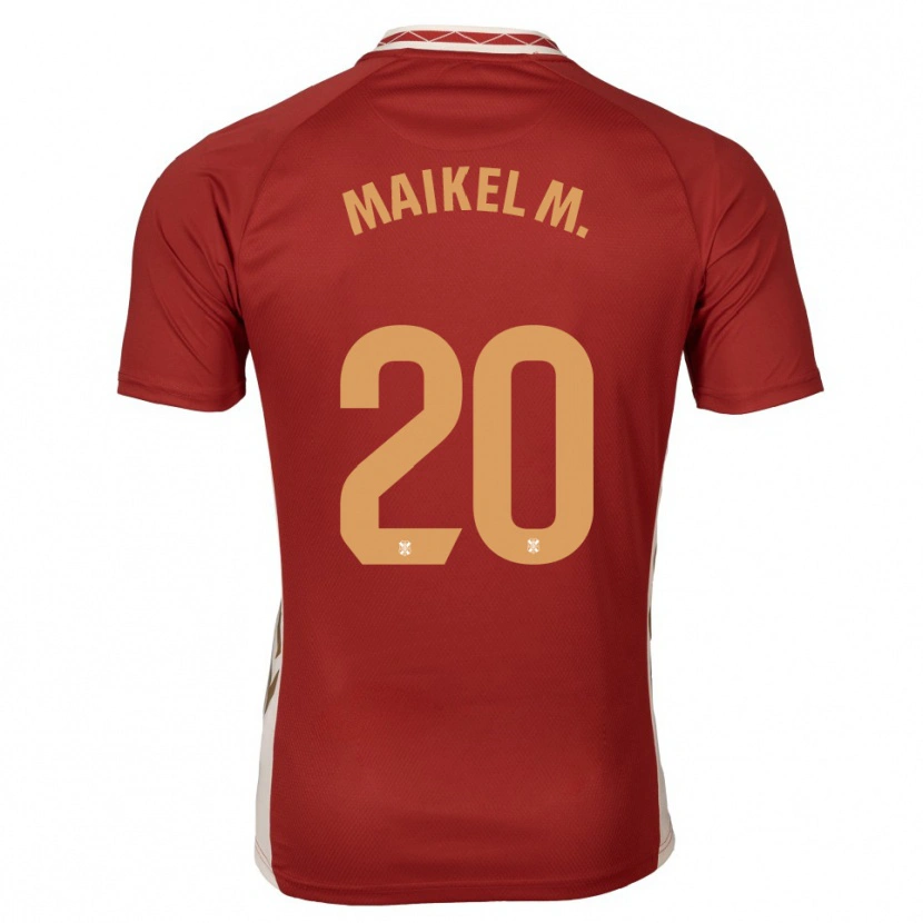 Danxen Homem Camisola Maikel Mesa #20 Borgonha Dourado Alternativa 2025/26 Camisa
