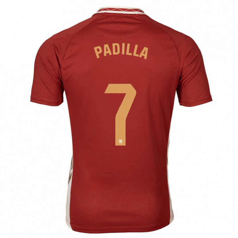 Danxen Homem Camisola Jorge Padilla #7 Borgonha Dourado Alternativa 2025/26 Camisa