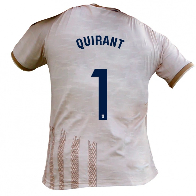 Danxen Homem Camisola Luismi Quirant #1 Branco Sujo Castanho Alternativa 2025/26 Camisa