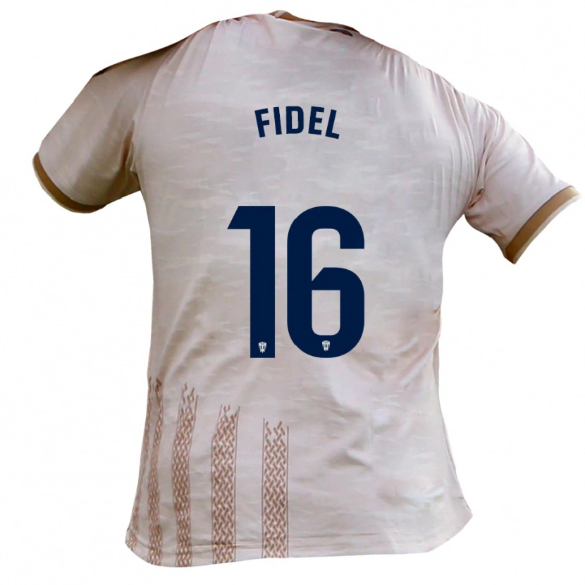 Danxen Homem Camisola Fidel #16 Branco Sujo Castanho Alternativa 2025/26 Camisa