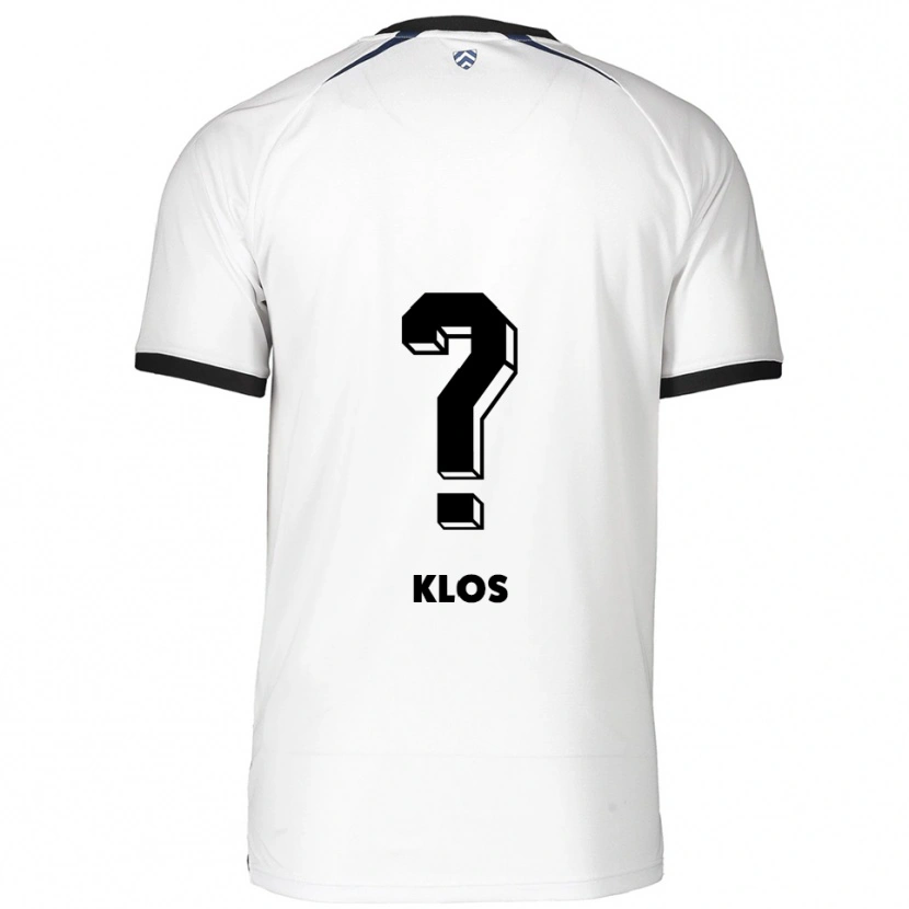 Danxen Homem Camisola Aaron Klos #0 Branco Preto Alternativa 2025/26 Camisa