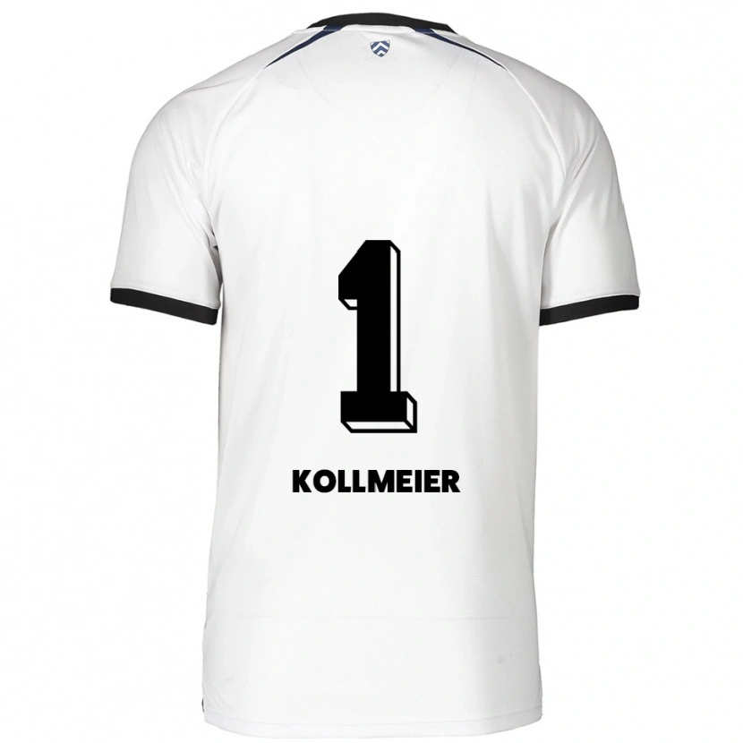Danxen Homem Camisola Anton Kollmeier #1 Branco Preto Alternativa 2025/26 Camisa