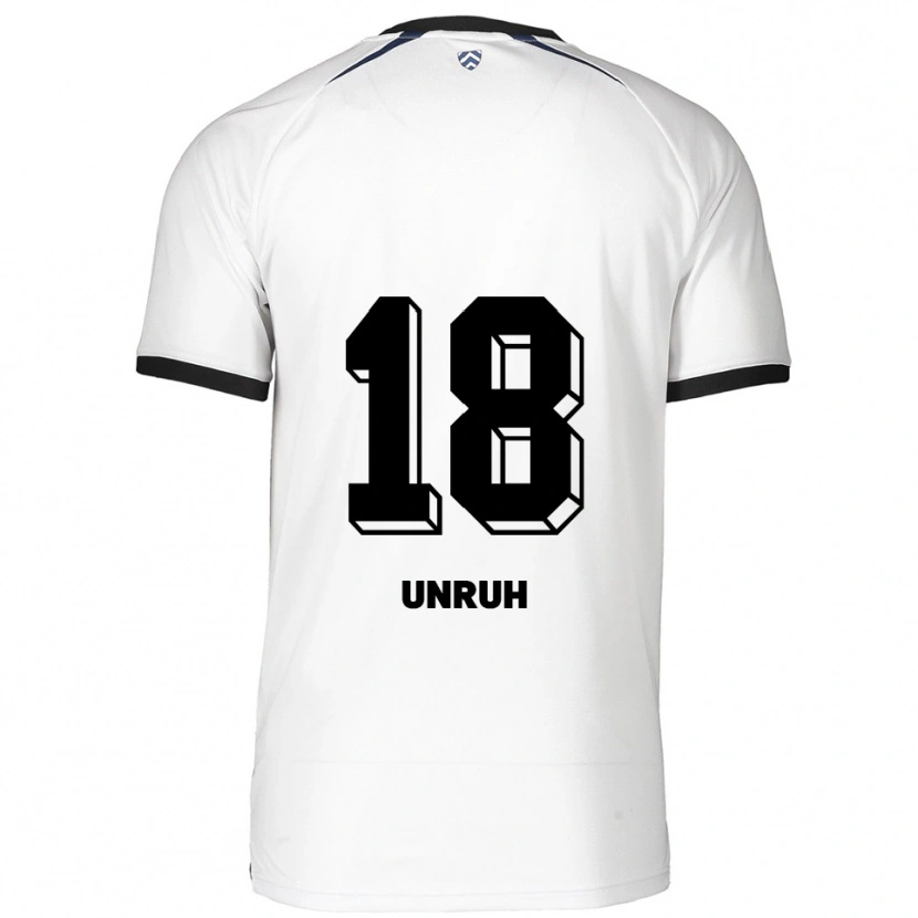 Danxen Homem Camisola Lenni Unruh #18 Branco Preto Alternativa 2025/26 Camisa