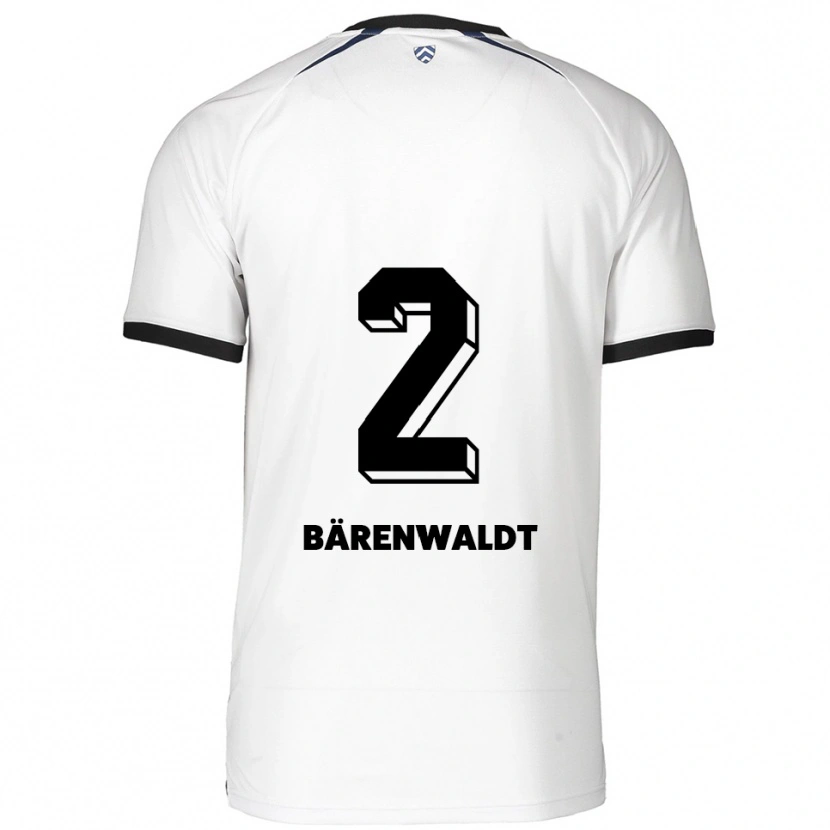 Danxen Homem Camisola Tim Bärenwaldt #2 Branco Preto Alternativa 2025/26 Camisa