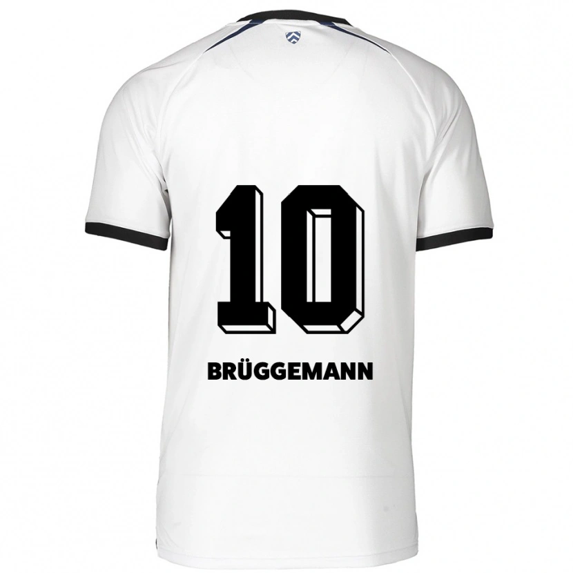 Danxen Homem Camisola Kim Brüggemann #10 Branco Preto Alternativa 2025/26 Camisa