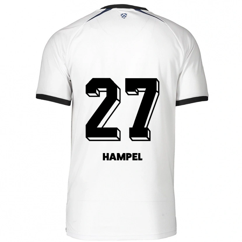 Danxen Homem Camisola Jocelyn Hampel #27 Branco Preto Alternativa 2025/26 Camisa