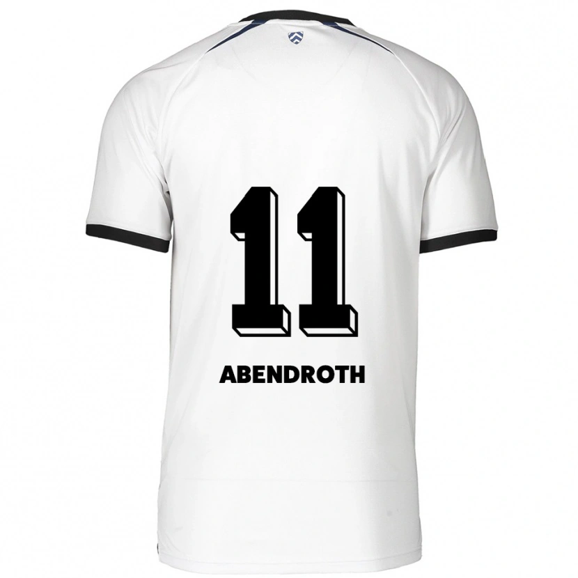 Danxen Homem Camisola Cosma Abendroth #11 Branco Preto Alternativa 2025/26 Camisa
