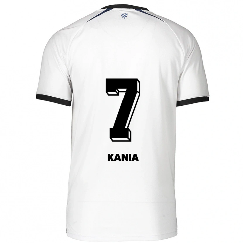 Danxen Homem Camisola Julian Kania #7 Branco Preto Alternativa 2025/26 Camisa