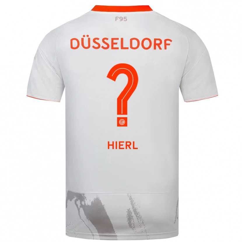 Danxen Homem Camisola Josephine Hierl #0 Branco Laranja Alternativa 2025/26 Camisa