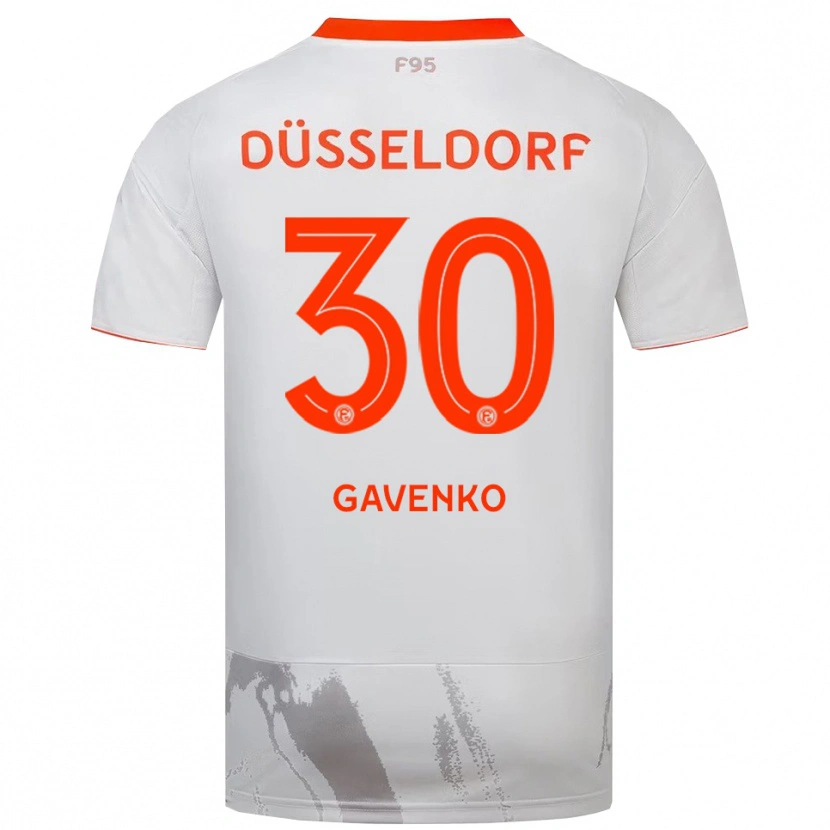 Danxen Homem Camisola Ivan Gavenko #30 Branco Laranja Alternativa 2025/26 Camisa