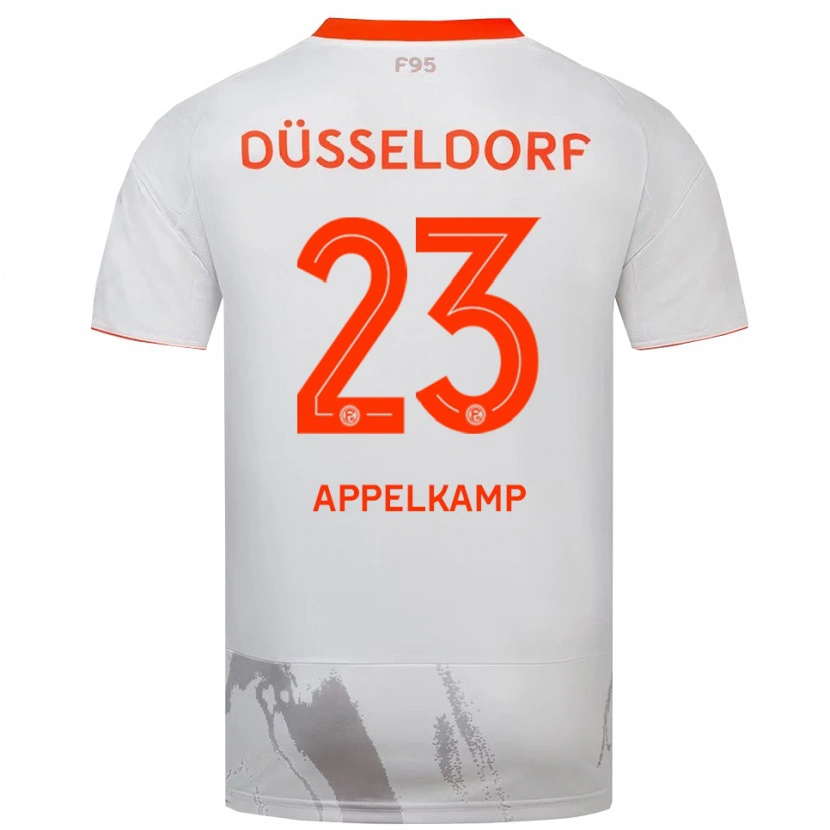 Danxen Homem Camisola Shinta Appelkamp #23 Branco Laranja Alternativa 2025/26 Camisa
