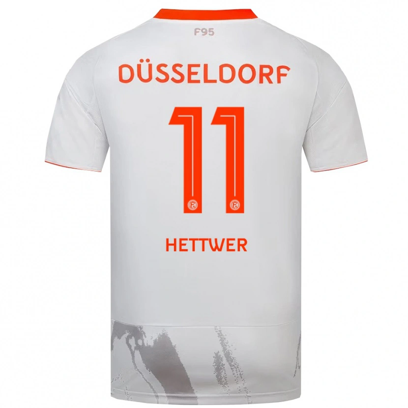 Danxen Homem Camisola Julian Hettwer #11 Branco Laranja Alternativa 2025/26 Camisa