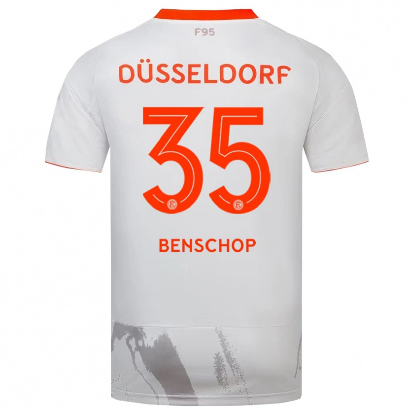 Danxen Homem Camisola Charlison Benschop #35 Branco Laranja Alternativa 2025/26 Camisa