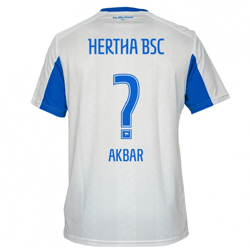Danxen Homem Camisola Schikib Akbar #0 Branco Azul Alternativa 2025/26 Camisa