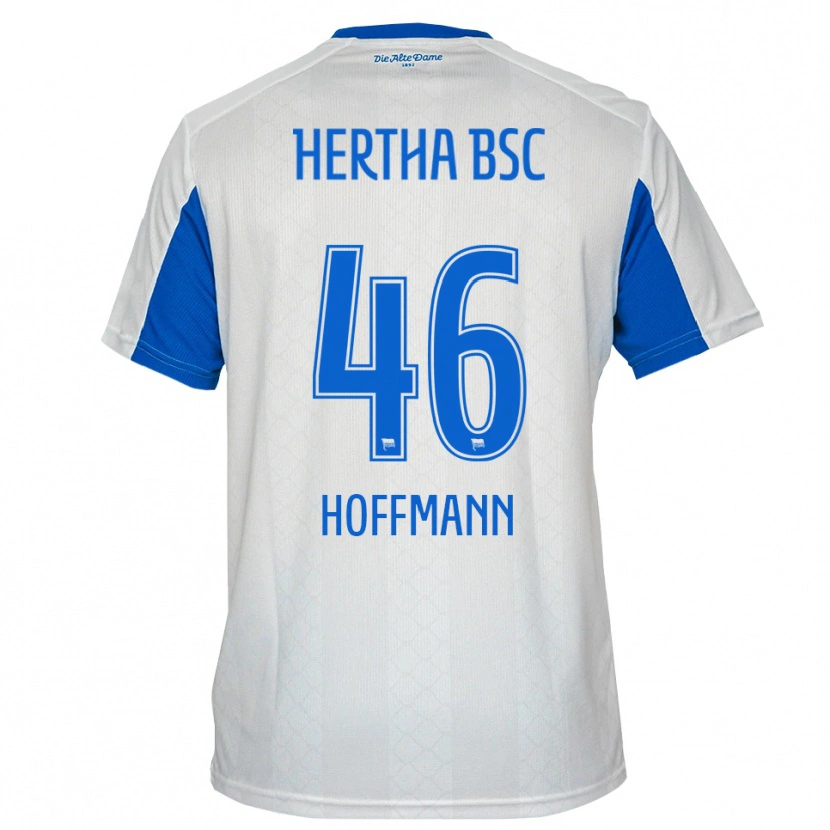 Danxen Homem Camisola Tim Hoffmann #46 Branco Azul Alternativa 2025/26 Camisa