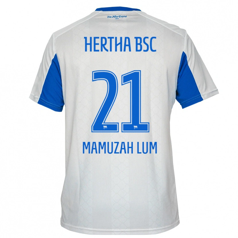 Danxen Homem Camisola Boris Mamuzah Lum #21 Branco Azul Alternativa 2025/26 Camisa