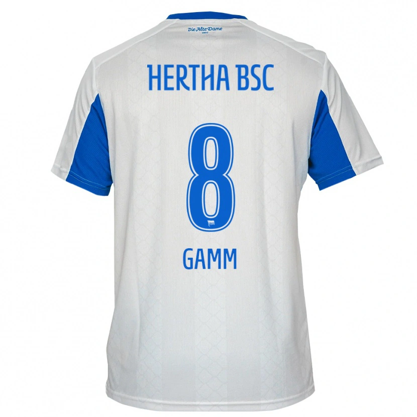 Danxen Homem Camisola Giorgio Gamm #8 Branco Azul Alternativa 2025/26 Camisa