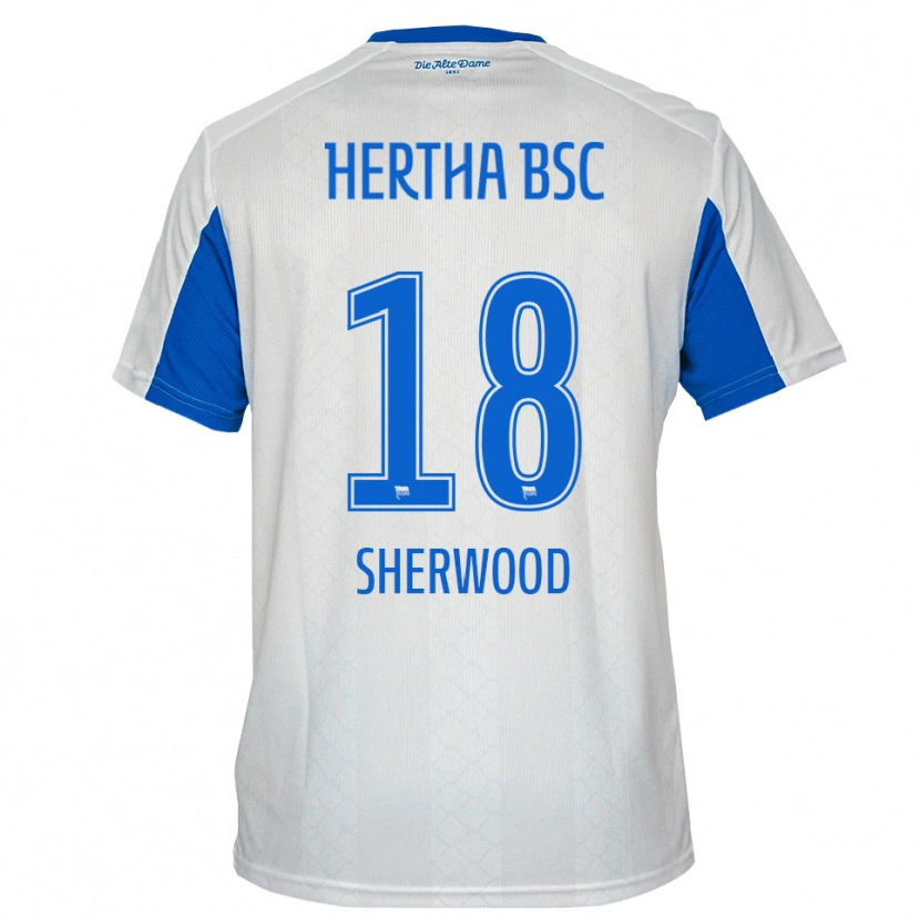 Danxen Homem Camisola Jaime Sherwood #18 Branco Azul Alternativa 2025/26 Camisa