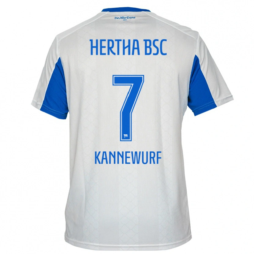 Danxen Homem Camisola Liam Kannewurf #7 Branco Azul Alternativa 2025/26 Camisa