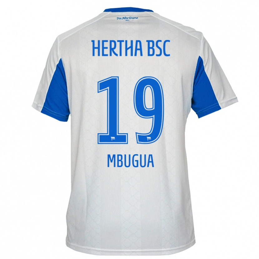 Danxen Homem Camisola Quincy Mbugua #19 Branco Azul Alternativa 2025/26 Camisa