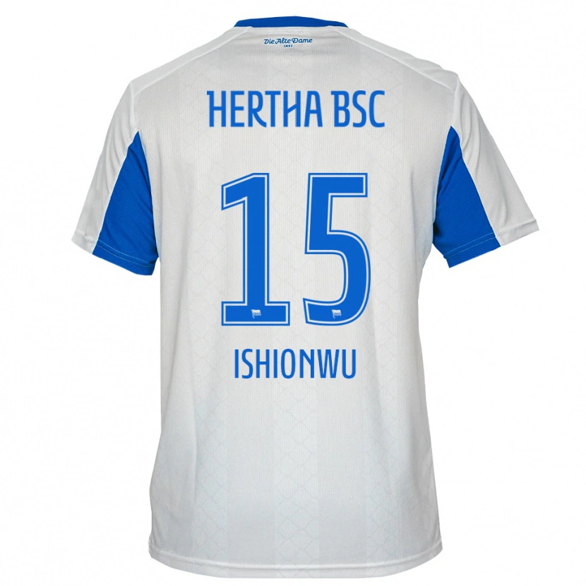 Danxen Homem Camisola Chima Ishionwu #15 Branco Azul Alternativa 2025/26 Camisa