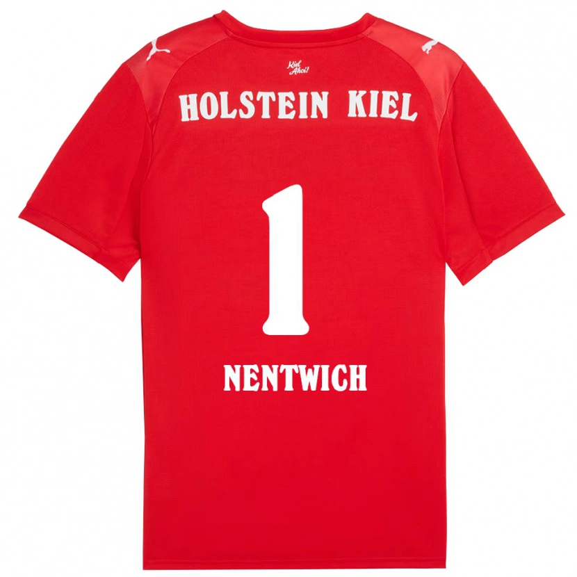 Danxen Homem Camisola Emma Nentwich #1 Vermelho Azul Alternativa 2025/26 Camisa