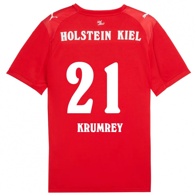 Danxen Homem Camisola Jonas Krumrey #21 Vermelho Azul Alternativa 2025/26 Camisa