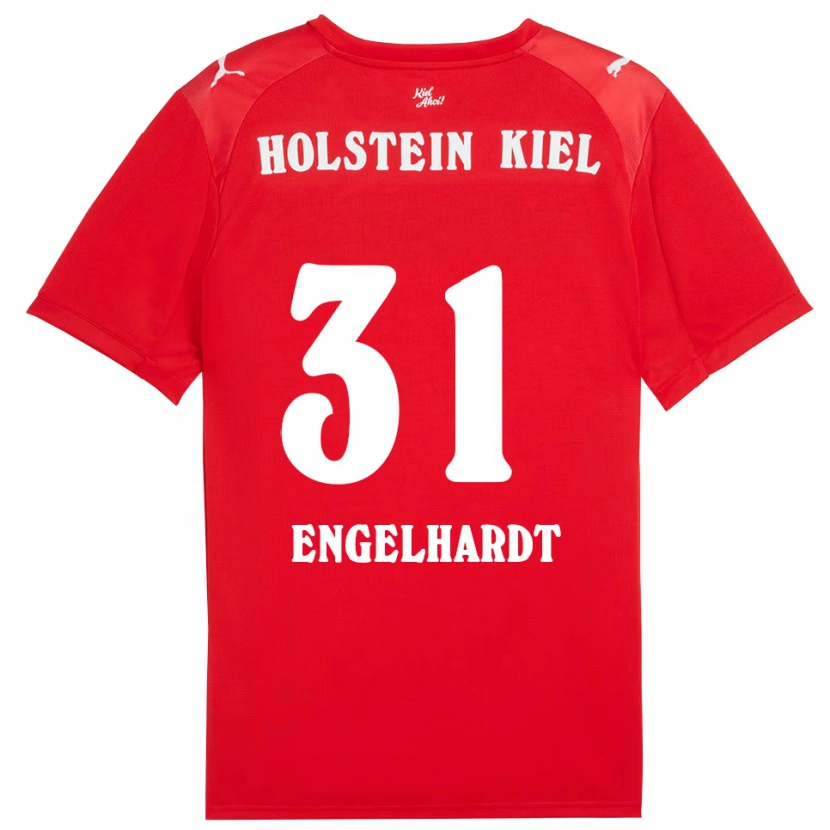 Danxen Homem Camisola Marcel Engelhardt #31 Vermelho Azul Alternativa 2025/26 Camisa