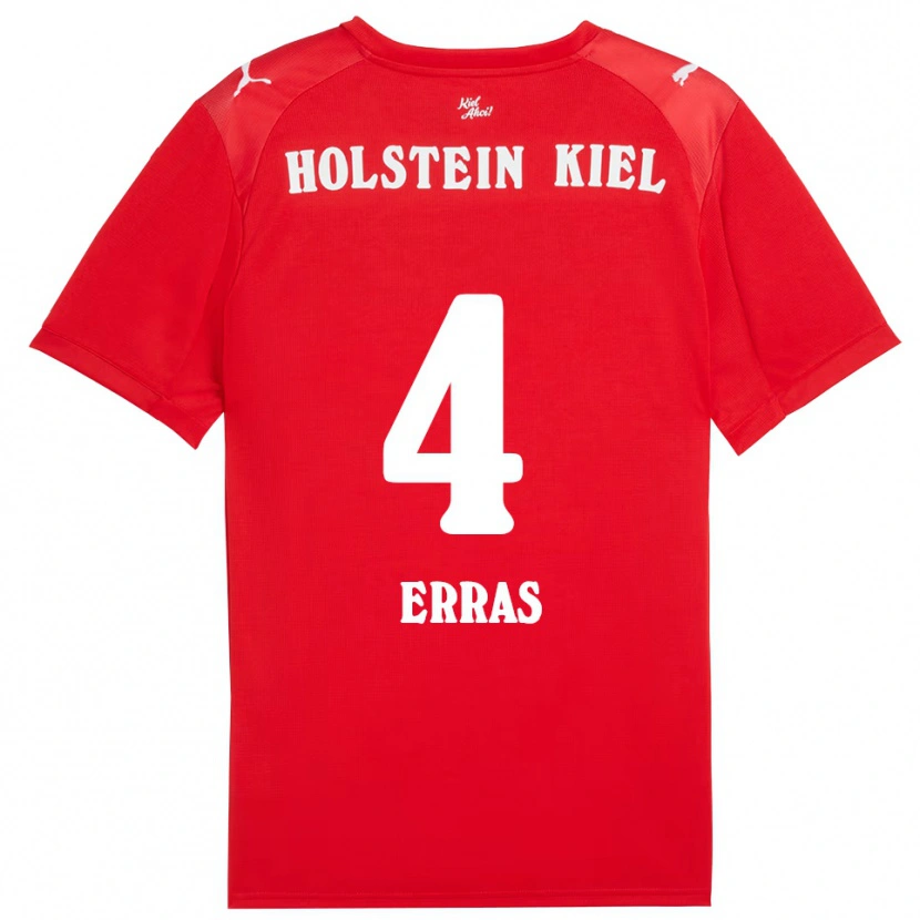 Danxen Homem Camisola Patrick Erras #4 Vermelho Azul Alternativa 2025/26 Camisa