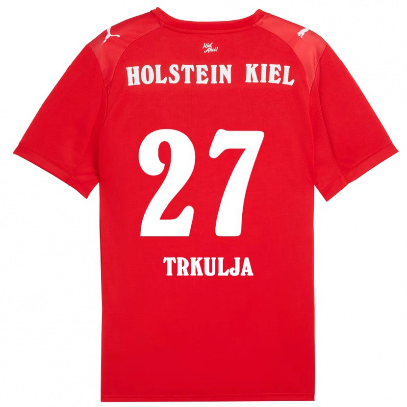 Danxen Homem Camisola Mihailo Trkulja #27 Vermelho Azul Alternativa 2025/26 Camisa