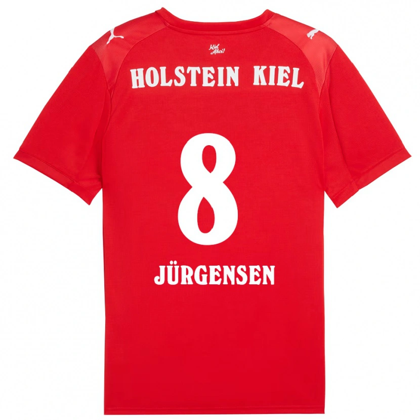 Danxen Homem Camisola Ronja Jürgensen #8 Vermelho Azul Alternativa 2025/26 Camisa