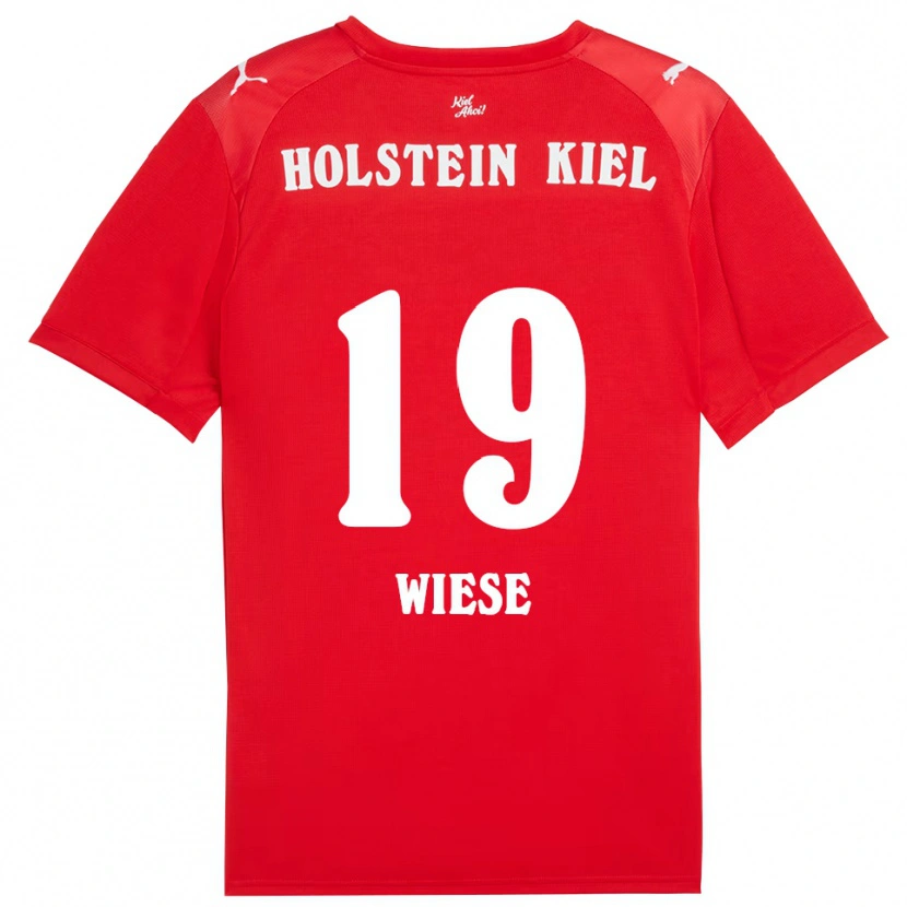 Danxen Homem Camisola Till Wiese #19 Vermelho Azul Alternativa 2025/26 Camisa